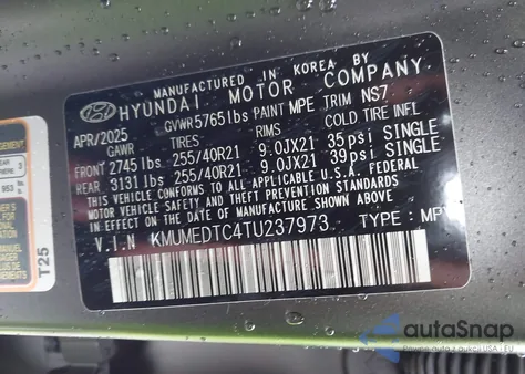 2026 Genesis Gv70 3.5T Sport Prestige from USA, damaged, VIN KMUMEDTC4TU237973